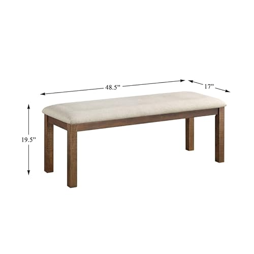 Lexicon Traditional Style Wood Dining Room Bench In Brown Finish #TOP2
