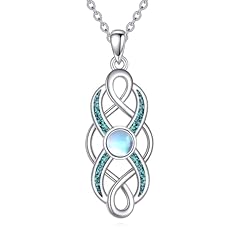 Turquoise Moonstone Celtic Knot Necklace