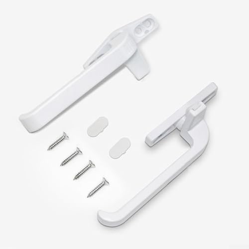Asas de repuesto con cerradura para puertas de aluminio abatibles, incluye asas izquierda y derecha y tornillos de fijación para una instalación fiable y segura