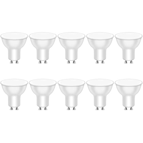 LEDYA Gu10 LED Warmweiss 5W,400LM Leuchtmittel Gu10 Ersatz für 40W Halogenlampe, Nicht Dimmbar Spotlight Birne, CRI>80, 120° Strahlwinkel,Energiesparlampe mit 25000 Stunden Lebensdauer,10Stück, 19034 Cover
