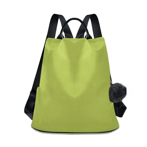 Sac à dos tendance vert avocat femme grand compartiment à fermeture arrière