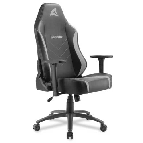 SGS20 Sedia da Gaming, Lega di Acciaio Pelle Sintetica, Nero/Grigio, Normale - Sedia gaming - Immagine 4