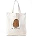 Zeghk Funny Potato Canvas Tote Bag for women, Potato Tote Bag, I'm a Potato Potato Lover Gifts Reusable Grocery Shopping Bag, White, 245GA-TTBA-potato