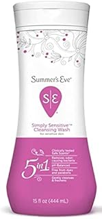 Summer's Eve 5 in 1 Simply Sensitive Feminine Cleansing Wash for Sensitive Skin, 15.0 FL OZ