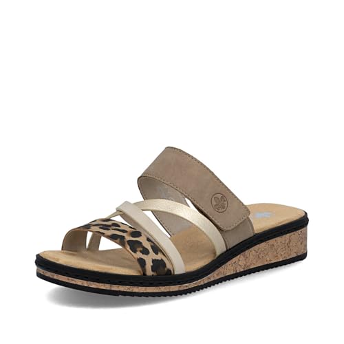 Rieker Mules Femme V3652, Pointure:39 EU, La Couleur:Beige