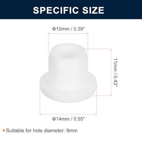 Image of uxcell 20 Pieces White Plug Holes, Waterproof Button Plug Rubber Hole Plugs for 9mm /0.35 inch Hole