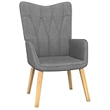 YuMeng Relaxsessel, Sessel Wohnzimmer, Lesesessel, Stillsessel, Armlehnensessel, Sessel Schlafzimmer, TV Relaxsessel, Dunkelgrau Stoff