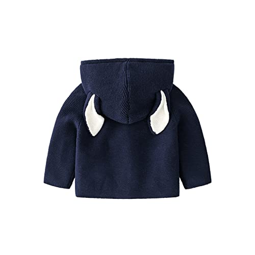 Recém-nascido bebê meninas meninos patchwork primavera inverno manga longa animais botão malha com c