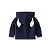 Infant Baby Boys Girls Knit Sweater Fleece Lined Button Down Thicked Warm Coat Winter Outerwear (Dark Blue, 6-12 Months)
