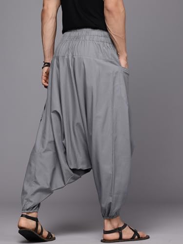 Image of The Veshti Company Printed Harem Pants for Men's Cotton Hippie Style Baggy Boho Yoga Pajama Pant with Pocket