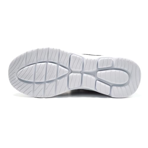 JOMIX Damskie i męskie buty sportowe z zapięciem na rzepy, uniseks, oddychające buty do fitnessu, na siłownię, do chodzenia, antypoślizgowe buty do biegania, A Ciemnoszary, 45 EU