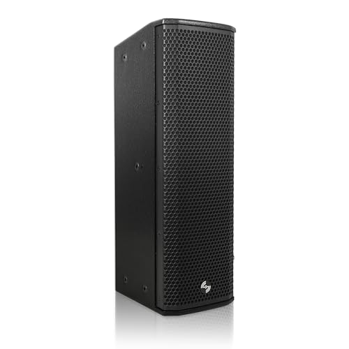 Sound Town Powered Column Array Loudspeaker w/ 2 x 5 Woofers, 500W Class-D Amp with DSP & TWS, Wall-Mount for PA Installations, Black (CARPO-K3PW) by Sound Town - Used condition - US$198.98