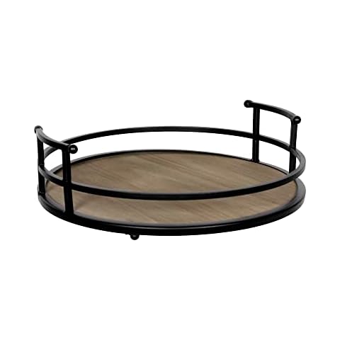 Stratton Home Decor Metal and Wood Tray Cover