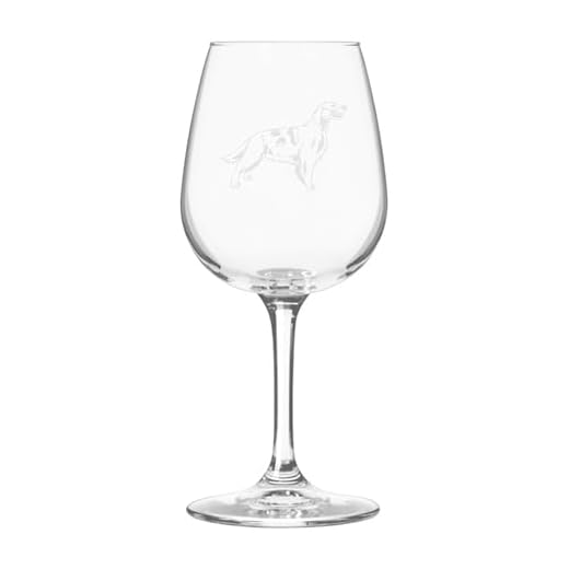 Irish Red and White Setter Dog Personalized Custom Themed Etched 12.75oz Wine Glass