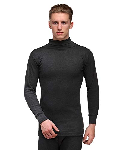 Image of Alfa Men's Steam Disinfected Winter Wear Cotton Thermal Top (High Neck Upper /Tights)