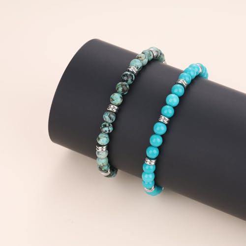 Pulsera GAVU Turquesa 6mm para Hombre Ajustable miniatura 5