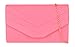 Girly HandBags Plain Clutch Bag Neon Fuchsia