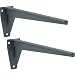 Produktbild Gedotec Regalkonsole Metall Schwerlastträger Winkel-Regalträger - MIRA | Tiefe 580 mm | Stahl grau | Schwerlast-Konsole Tragkraft 150 kg | 2 Stück - Metall Winkelkonsole für schwere Lasten & Regale