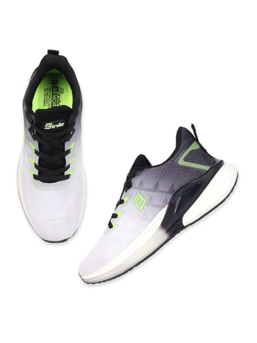 Image of Birde Stylish Comfortable Regular Wear EVA-TPR-TPU Running Black:White (Branded Box) Sports Shoes for Men