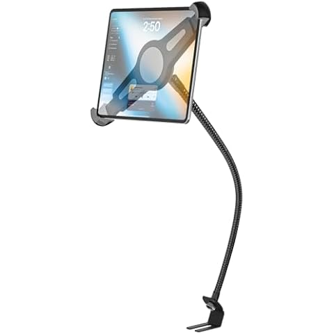 Phichy Gooseneck Car/Truck Seat Rail Tablet Holder Mount for 9.5"-14.5" iPad, Heavy Duty Car Floor Bolt Tablet Mount for iPad Pro 11, 12.9/Air, Galaxy Tabs, Surface Pro/Go, Tablets, Other 13" Devices Cover