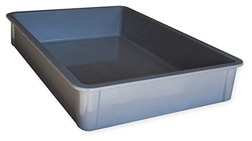 Molded Fiberglass Stacking Container, Gray, 4-1/2