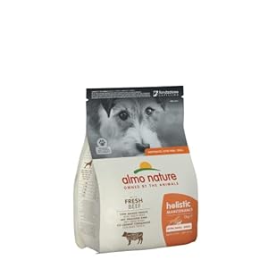 Almo Nature – Holistic Maintenance Complete Dry Croquettes pour Chiens Adultes de Petite Race avec du bœuf Frais – 1 Paquet de 2 kg, Transparent