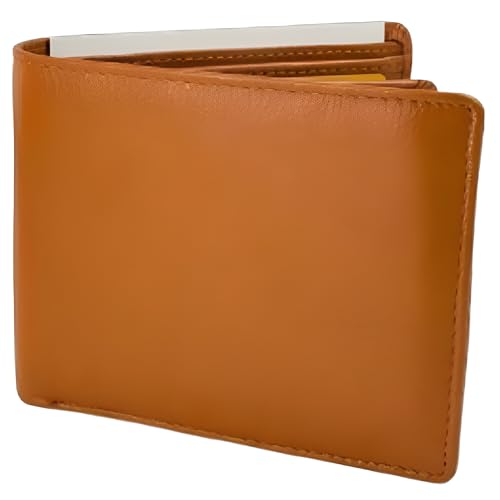 Image of Lee Italian Leather Wallet for Men - Genuine Leather, 16 Card Slots, 2 Note Compartments - Stylish & Durable, Brown (Brown)