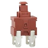 Selbstsichernder Power-Druckknopfschalter, kompatibel mit P12-2, 8 A, 250 VAC, für Haushalt, für Reinigungsgeräte