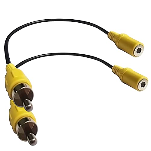 Adaptador RCA a 3,5 mm hembra para escuchar música en altavoces del salón