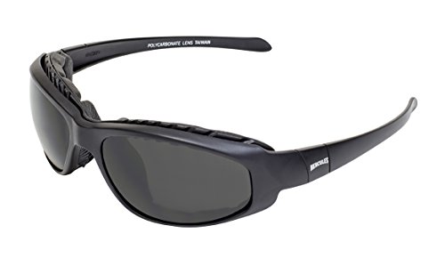 Global Vision Eyewear HERC 2 PL SM Hercules 2 Plus Safety Foam Padded Glasses, Smoke Lens, Frame, Black - Global Vision