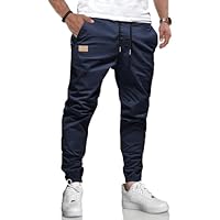 KUNJLELP Pantalones Casual Hombre Pantalón de Cargo Algodón