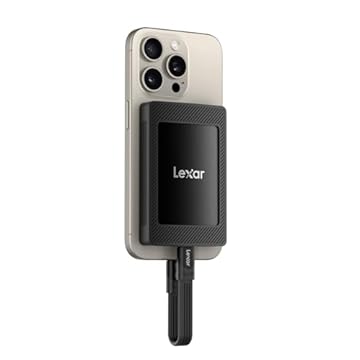 Lexar SL500M 2TB SSD Esterno Portatile con Set Magnetico, Portatile SSD USB3.2 Gen2, Fino a 2000MB/s in Lettura Unità a Stato Solido Esterna Compatta Sottile con iPhone Serie 16/Mac/PS5/Laptop/PC