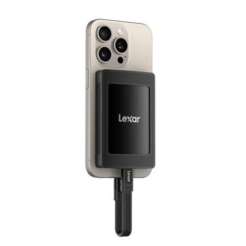Lexar SL500M 1TB Externe SSD mit Magnetsatz, USB3.2 Gen2x2 Portable SSD, bis zu 2000MB/s Lesen, Kompaktes Externe Solid State Drive Ultra Slim Kompatibel mit iPhone 15 Serie/Mac/PS5/XBOX/Laptop/PC