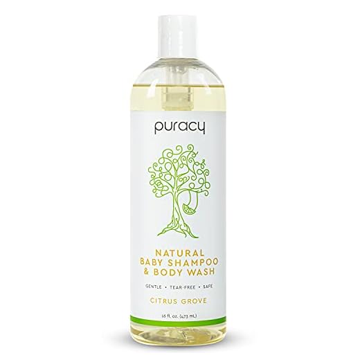 Puracy Natural Baby Shampoo & Body Wash, Tear-Free Soap, Sulfate-Free, 16 Ounce