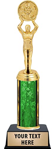 Crown Awards Film Movie Figure Trophy - 11" Film Movie Figure Green Trophy - Add Your Own Engraving Prime
