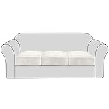 H.VERSAILTEX Velvet Stretch Couch Cushion Cover Plush Cushion Slipcover for Chair Loveseat Sofa...