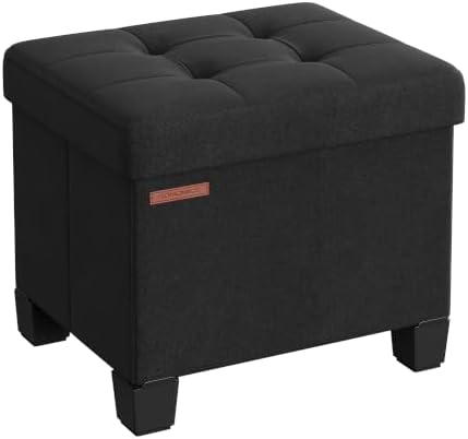 SONGMICS Storage Ottoman, Small Foot Rest, 15...