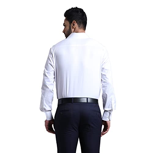 Image of Park Avenue Men's Pure Cotton Structure Pattern Luxus Fit Narrow Collar Full Sleeve Formal Shirt