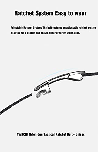 Ywhchi Men's Belt, Ratchet Casual Nylon Dress Belt For Men With Adjustable Automatic Buckle Utility Tactical Belt (Black-36-B350, 28"-46"- Waist (Length 53") Adjustable) #TOP2