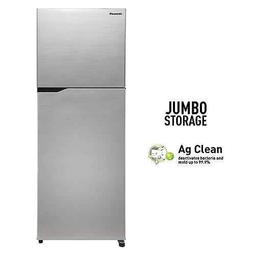 Image of Panasonic 260 L Double Door 2 Star AI Enabled Inverter Technology Frost Free Refrigerator (NR-TH271BUSN, Shiny Silver, Jumbo Fresh Vegetable Basket, Net Capacity 237L)