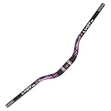 Aymzbd Fahrradlenker Downhill Lenker Rennradlenker Fahrradzubehör Aus Leichtem Aluminium für Verbesserte Kontrolle für Gelände Rennstrecke Und Den Stadtverk, Schwarz Lila