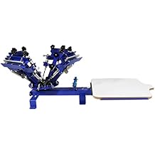 TECHTONGDA 4 Color 1 Station Silk Screen Printing Machine, Tabletop Press for T-Shirt, Circuit Board, Alloy Steel, Modern Style, Unisex, Kid to Adult, Not Foldable