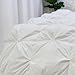 zzlamb Toddler Comforter Pinch Pleat Down Throw Blanket,Warm Crib Comforter Baby Quilt Small Duvet Insert for Kids,Light Soft Noiseless Cotton-Blended Down Proof Shell Machine Washable,White 41x48in