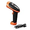 AMBIR BR100 Wired/USB Barcode Scanner: Supports-1D,2D,PDF417, QR barcodes. OS: Win, Mac, Linux, Android. Read: Phone/Tablet Screens, Wrinkled/Low Quality barcodes. HID Device-Plug&Play-Black/Orange