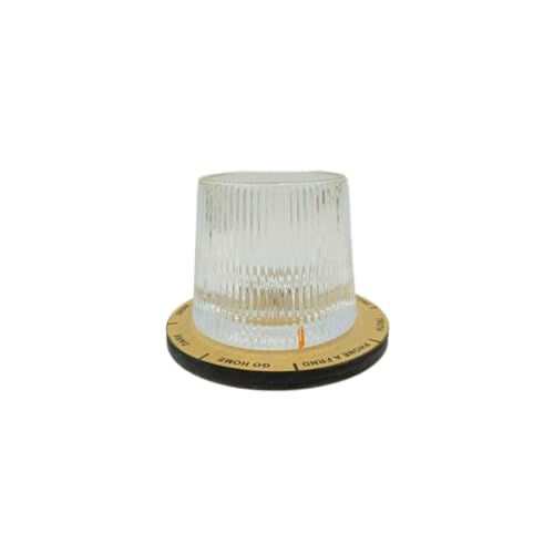 Image of Spinny Whiskey Glasses Set | Rotatable Heavy Base Tumbler Crystal Glass Cups, Glasses with Creative Coasters | Perfect for Scotch, Bourbon, Juice, Water, Cocktails (150 ml Glass with Game Coaster)