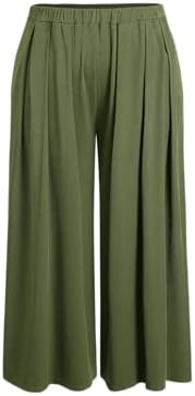 CIDER Women’s Plus Size Fashion Wide Leg Pants Palazzo Flowy Elas...