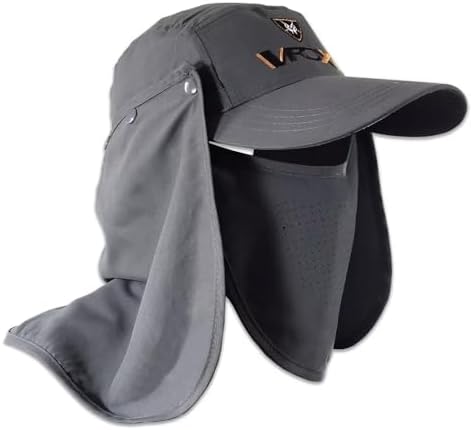 Boné Pesca Proteção Lateral E Frontal V-fox Cinza Chumbo