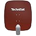 Produktbild TechniSat SATMAN 65 PLUS - Satellitenschüssel (65 cm Sat Spiegel mit Masthalterung und UNYSAT Quattro-LNB im Wetterschutz-Gehäuse, Multischalter wird benötigt) rot