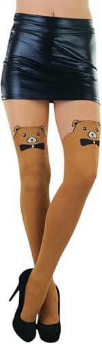 Image of ToBeInStyle Women's Cute Thigh High Printed Character Tights