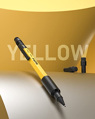 Image of Nipro 1.3 mm Mechanical Pencil with Lead Refill, Eraser - Weatherproof Heavy Duty Barrel, Great Balance Carpenter Pencil for Outdoor Marking Drafting Drawing Sketching Woodworking - with Pencil Case
